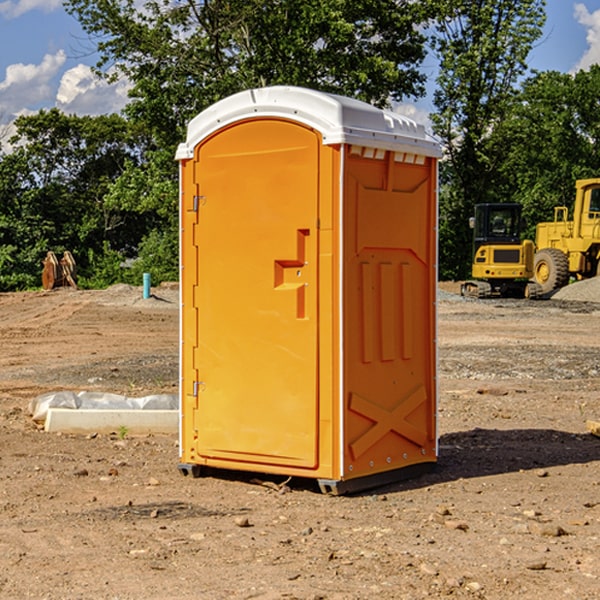 how often are the portable restrooms cleaned and serviced during a rental period in Mosby Montana